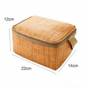 Panier de pique-nique avec sac isotherme, panier en fibre de mer et osier double face, sac à dos familial <span class=keywords><strong>grand</strong></span> format 34 litres - Product Image 3
