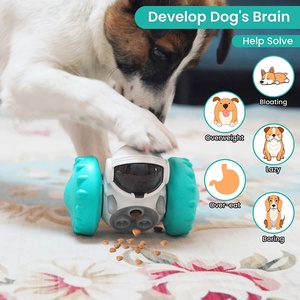 Nouveau Style drôle chien traiter Puzzle jouets interactif chargeur lent Robot roue distributeur de nourriture durable petit plastique jouets pour animaux de compagnie chats - Product Image 3