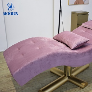Lit de beauté et spa en forme de S pour soins du visage et sourcils, avec tête réglable, lit esthétique incurvé pour extensions de cils, <span class=keywords><strong>matelas</strong></span> économique pour lit de cils - Product Image 4