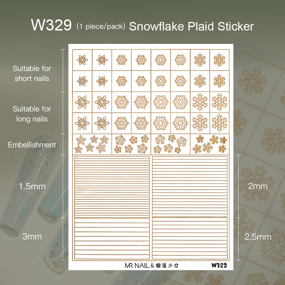 Autocollant à carreaux flocon de neige W329