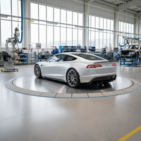 Plateforme tournante motorisée à profil bas pour exposition automobile, idéale pour salons automobiles et showrooms de concessionnaires
