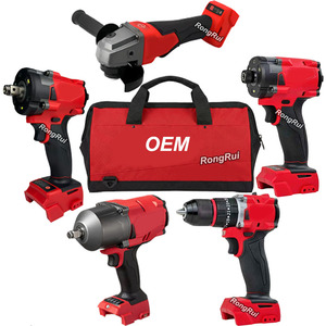 Set Perkakas Listrik Tanpa Kabel Lithium-Ion 5-in-1 Mwk - Bor Impak/Grinder Sudut/Kunci Torsi <span class=keywords><strong>Kit</strong></span> Perkakas Listrik Tanpa Sikat - Product Image 1