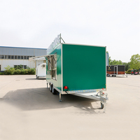 Camion à pizza mobile Chammp entièrement équipé en acier inoxydable, cuisine complète, chariot de grillades de rue, glaces, frites, aliments personnalisables
