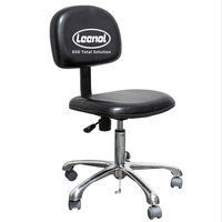 Chaises de laboratoire pivotantes rondes réglables antistatiques en PU, meubles, chaise de laboratoire pivotante ESD