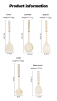 5 pièces nouveaux accessoires de cuisine en Silicone ustensiles en Silicone alimentaire résistant à la chaleur ensemble de spatule de cuisson pour un usage domestique