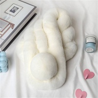 Nouveau cache-cou en fausse fourrure de lapin Rex style coréen pour adultes, écharpe trois tubes en peluche pour hommes et femmes, motif léopard épaissi pour l'hiver