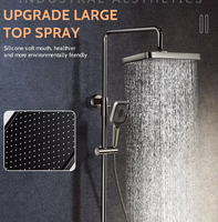 Robinet de lavabo pour salle de bain, collection douche pluie, purificateur d'eau, affichage numérique LED, pommeau de douche quatre fonctions