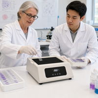 Séchoir à objectifs de laboratoire de pathologie à plaque chauffante pour 100 objectifs, chauffe-objectifs d'histologie de 0 à 99 objectifs ℃   Contrôle PID avec station de scellement à la cire de paraffine