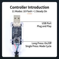 ShunTour Dynamic LED Devil Eyes, lumière de pare-brise de voiture, RGBIC, contrôle par application, défilement séquentiel, lampe décorative pour camion, SUV, 5V USB