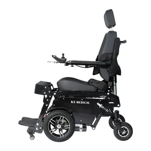 Engelli için ağır hizmet için KSM-311 elektrikli koltuk uzanmış tekerlekli sandalye ayakta güç tekerlekli sandalye