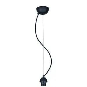 Lampe suspendue en fer noir ou Rose, câble Textile pour Suspension, à monter soi-même, m