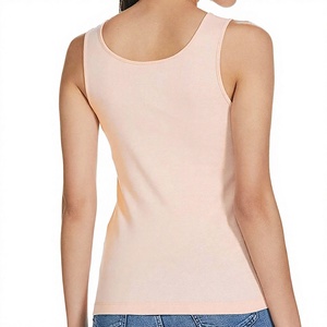 Women Solid Stand Collar <b>Sleeveless</b> <b>Knitted</b> Tank <b>Top</b> Quick Dry Sporty 100% Polyester Breathable Casual Wear Light Pink - Product Image 2