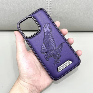 Fundas de Lujo para Teléfono Móvil con Forro de Cuero PU, Diseño de Animales y Logotipo Metálico, para <span class=keywords><strong>iPhone</strong></span> 16 Pro Max, 15, 14, <span class=keywords><strong>13</strong></span> Plus, 12, 11 - Product Image 5