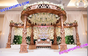 Grand Mandap de mariage en fibre sculptée, design américain, le meilleur Mandap de mariage en fibre sculptée, Chicago - Product Image 5