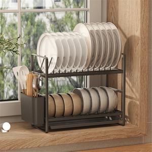 Estante moderno de acero inoxidable para toallas de cocina y escurridor de platos, estrecho, de instalación gratuita, para encimera. - Product Image 2