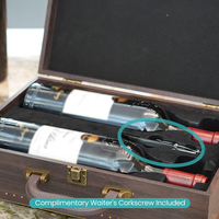 Caja de Vino de Madera Recubierta de Cuero PU de Lujo Personalizada, Caja de Regalo para Vino y Whisky con Cierre Magnético e Inserto de Esponja