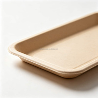 Assiettes en papier rectangulaires en gros pour la restauration, les desserts, les apéritifs et les présentations alimentaires