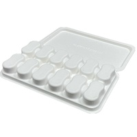 Boîte d'emballage biodégradable en fibre de pulpe de bagasse pressée à sec pour café, thé et produits agricoles