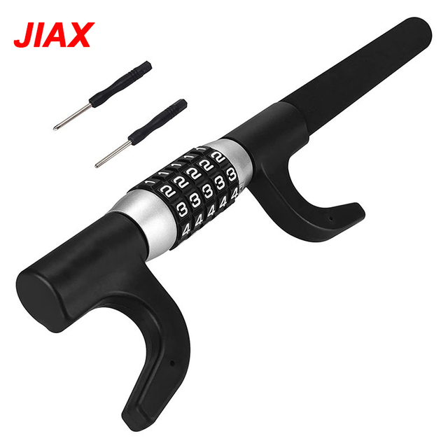Hot-selling Car Anti-theft Steering Wheel Lock Stretchable Length 5 Digit Combination Steering Wheel Lock Universal