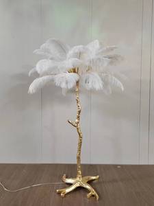 Lampes sur pied modernes en forme de palmier à plumes Funkyled, branches en cuivre de haute qualité, art romantique, lampes LED pour salon - Product Image 4