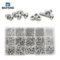Kit de vis Allen M2 M3 M4 M5 M6, boulons et écrous en titane, ovales, métriques et impériaux, filetés hexagonaux, pour carénage de moto, classe 10.9 12.9