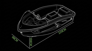 Planche de surf électrique haute performance en EPP, refroidie par eau, 16KW, 50KM/H, pour adulte, utilisation en mer, bateau à vagues - Product Image 3