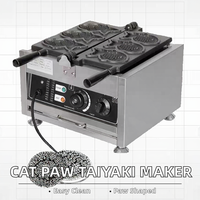 Machine à gaufres électrique commerciale Taiyaki en forme de patte de chat pour la préparation de snacks