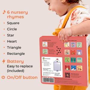 หนังสือเสียงเพลงสำหรับเด็กวัยหัดเดินร้องเพลง<span class=keywords><strong>ภาษา</strong></span>อังกฤษเพื่อการเรียนรู้หนังสือดนตรีสำหรับเด็กวัยหัดเดินร้องเพลงและเรียนรู้แบบโต้ตอบ - Product Image 2