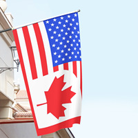 Offre Spéciale Nouveau Style Feuille D'érable Drapeau National En Gros Jumbo Taille 90x150cm 3x5 ft Impression Double Face Drapeaux Drapeau Personnalisé Canada