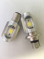 Ampoule LED pour moto LS MotorcycleMini Driving H4 BA20D 12V-80V, faisceau haut et bas, phare pour mini-moto 10W