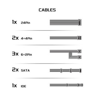 T. f. skwindintl <span class=keywords><strong>750w</strong></span> לבן PC atx כוח אספקה מתח מלא מתח מחשב מלא מתח - Product Image 5