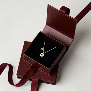 Boîte à bijoux en forme <span class=keywords><strong>de</strong></span> livre <span class=keywords><strong>rouge</strong></span> bordeaux avec logo en feuille d'or, étui <span class=keywords><strong>de</strong></span> rangement en carton rigide, fabricant en gros - Product Image 6
