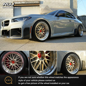 Jantes en alliage forgé brossées 17 <span class=keywords><strong>18</strong></span> 19 pouces avec lèvres polies 5x114.3 5x120 pour <span class=keywords><strong>BBS</strong></span> LM Audi RS3 Porsche 997 991 <span class=keywords><strong>BMW</strong></span> G80 M340i <span class=keywords><strong>BBS</strong></span> - Product Image 2
