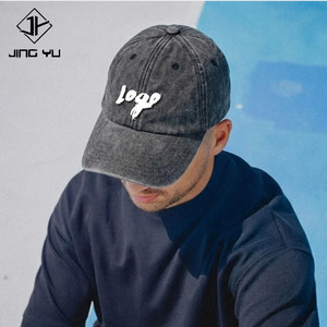 Casquette de baseball brodée lavée de haute qualité, ajustable, sur mesure, respirante, 100 % coton - Product Image 1