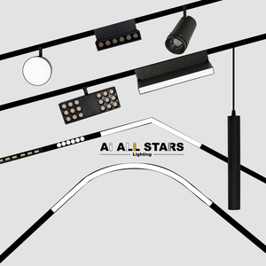 Plafoniera per illuminazione interna 48V con montaggio superficiale personalizzato a forma di arco sistema di luci a binario curvo binario magnetico - Product Image 6