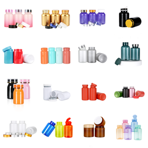 Botellas Cosméticas de Plástico Mate, Cilíndricas, PET, con Tapa de Rosca, Impresión por Transferencia de Calor, Varios Colores para Uso Cosmético - Product Image 1