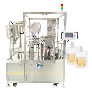 Máquina de Llenado, Sellado y Etiquetado Eléctrica Totalmente Automática de Cuatro Cabezales <span class=keywords><strong>para</strong></span> Envasado de Líquidos/Pastas en Bolsas con Boquilla, Fácil de Operar - Product Image 2