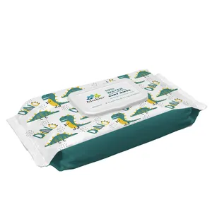 Custom Wet Wipes Biodegradable 100% Viscose EDI Pure Water Soft Eco-friendly Flushable Baby Wipes For Sensitive Skin
