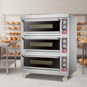 Four commercial hybride électrique et à gaz tout-en-un en acier inoxydable pour la cuisson de pain, gâteaux, pizzas, biscuits et autres produits de <span class=keywords><strong>boulangerie</strong></span> - Product Image 1