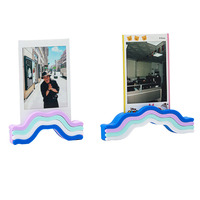 Support de table double face pour photos Instax Mini, cadre photo décoratif 3'' pour Fujifilm, porte-cartes de bureau, cadre Instax
