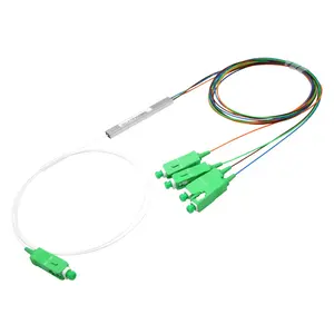 Minidivisor PLC de tubos de acero, divisor plc de fibra óptica sin conector, 1x2, fabricante directo