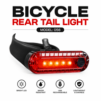 Feu arrière de vélo de montagne Boyan à LED, étanche, alimenté par USB, avec avertissement réfléchissant et support