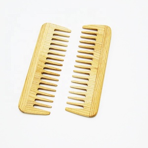 Wholesale Wood Fine Coarse Teeth Anti Static Custom Private Label Wooden Wide Tooth Comb - Product Image 4