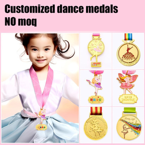 Medallas Deportivas de Metal para Danza con Cordón, Logotipo Personalizado, Medallas Deportivas Doradas, Medallas Académicas, Medallas de Ballet y Gimnasia Rítmica con Cinta - Product Image 3