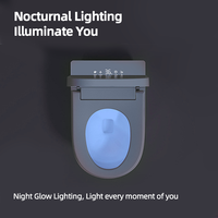 Toilettes intelligentes avec lumière nocturne, séchage à air chaud multi-niveaux pour chambre à coucher, WC intelligents