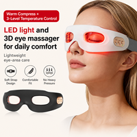 Masque chauffant LED pour les yeux avec 3 niveaux de température et 7 couleurs de lumière, appareil de beauté contour des yeux pour les routines de beauté quotidiennes