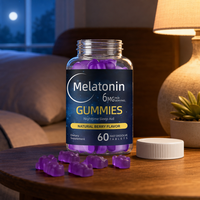 Gommes à la mélatonine 6 mg, saveur naturelle de baies, aide au sommeil nocturne, complément alimentaire, soutien au sommeil profond, gommes pour adultes, OEM ODM
