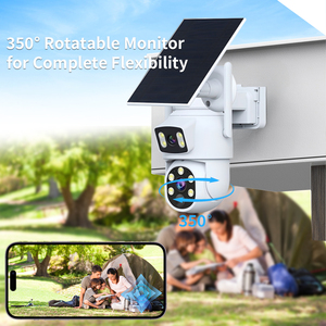 Système de sécurité CCTV 4 canaux avec vision nocturne, <span class=keywords><strong>NVR</strong></span> LCD, caméra IP WiFi domestique, système de panneaux solaires basse consommation, carte SD Cloud - Product Image 3