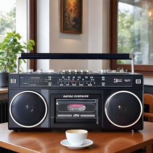 REPRODUCTOR DE MÚSICA RETRO FORTUEN HXD-P6, GRABADOR, REPRODUCTOR DE CÁRTELES TF, REPRODUCTOR DE CÁSSETES, RADIO <span class=keywords><strong>FM</strong></span> AM SW, BOOM BOX - Product Image 5