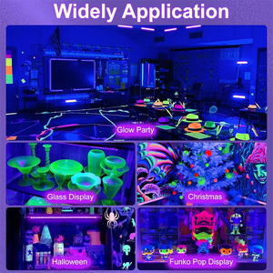 Nueva Lámpara LED UV <span class=keywords><strong>de</strong></span> Luz Negra Portátil, Luz Púrpura <span class=keywords><strong>Fluorescente</strong></span>, Tubo <span class=keywords><strong>de</strong></span> Lámpara UV para Pintura Mural, 220V para Bar, KTV, Escenario - Product Image 4